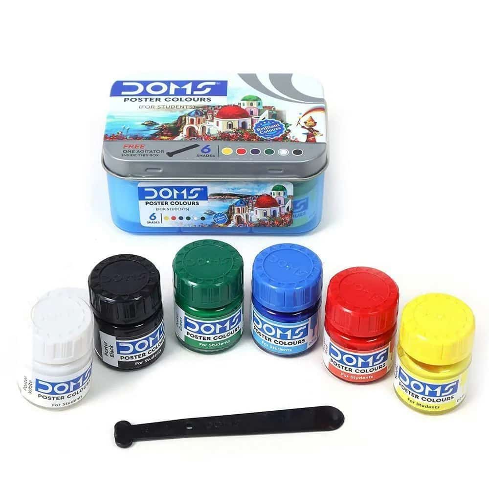 Doms Poster Colours 6 Shades — STATIONERY, Baby Basics Nairobi