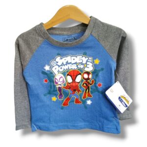 Boys Tshirt Blue and Grey Spidey Power 3 yrs