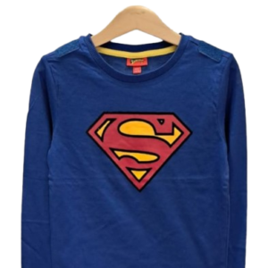 Boys Superman Dark Blue Longsleeved Tshirt