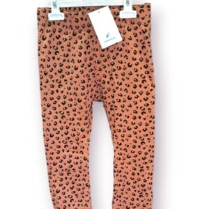 Dark Brown With Black Prints Girls Tights