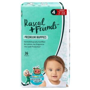 Rascal Plus Friends 36pcs unisex 10-15kg Premium Nappies